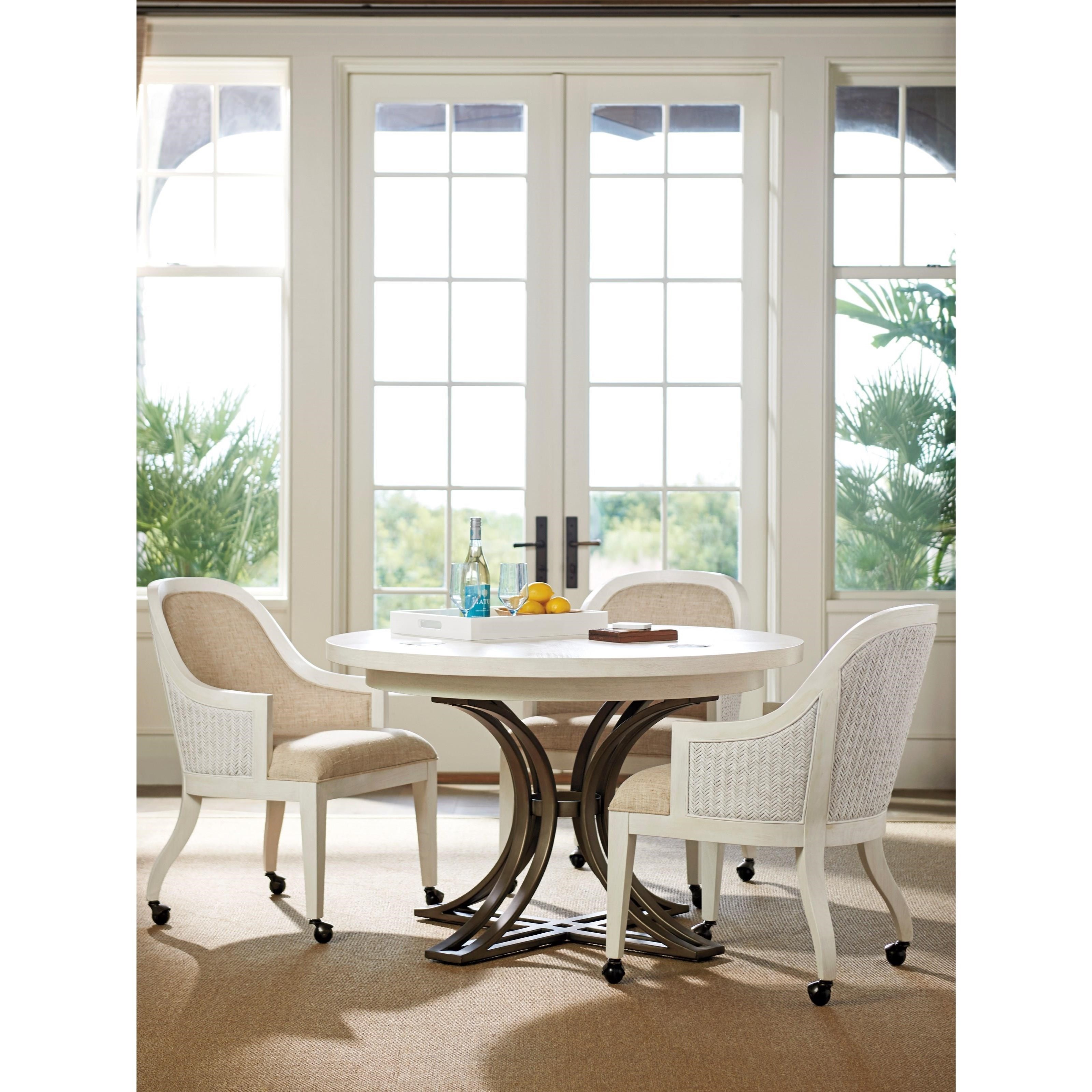 Dining room top chairs with casters